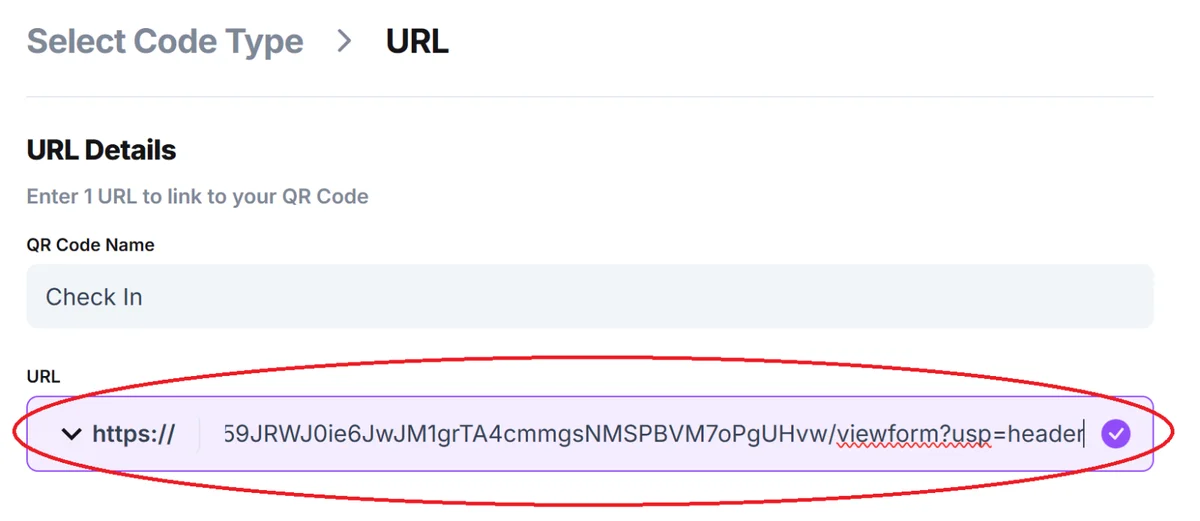 paste url qr code